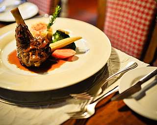Lammgericht im Restaurant Julen