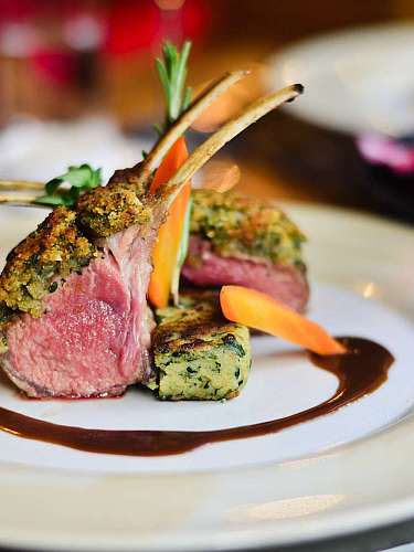 Lamb dish on a plate