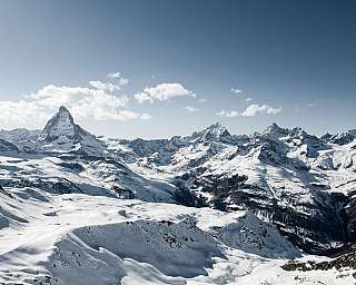 Paysage montagneux de Zermatt lors du ski à Zermatt