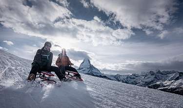 Schlitteln am Gornergrat cr Christian Pfannmatter Schlitteln am Gornergrat cr Christian Pfannmatter